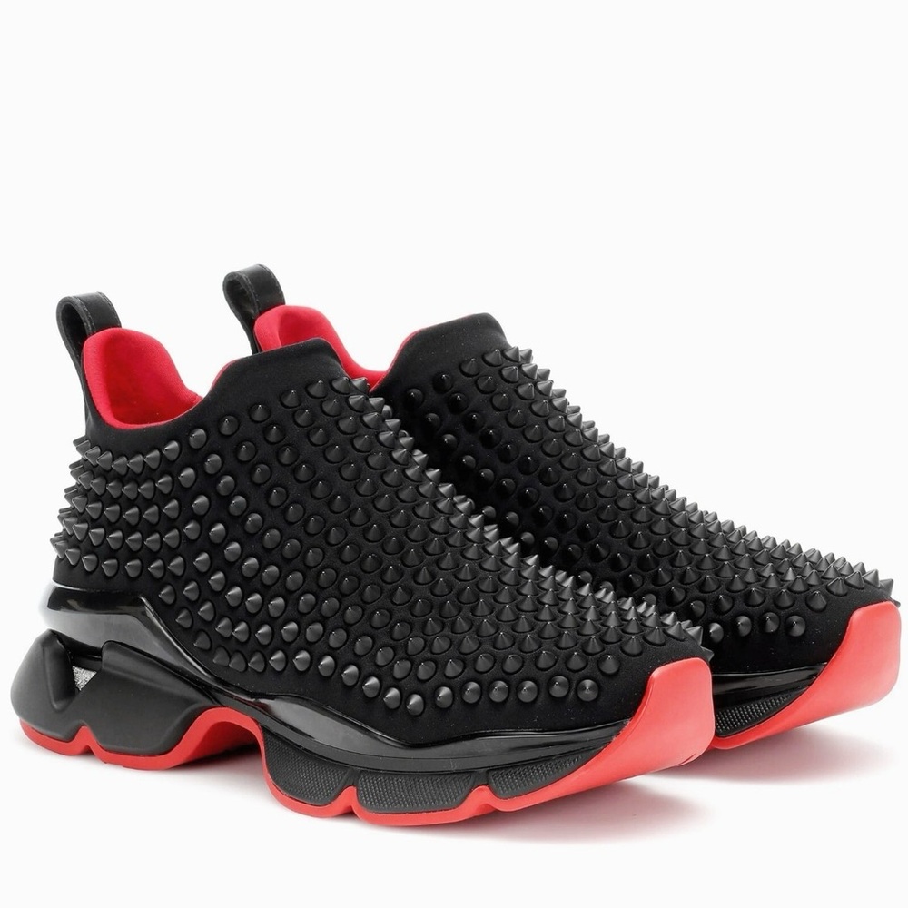 Christian Louboutin Black and Red Sneakers size 39